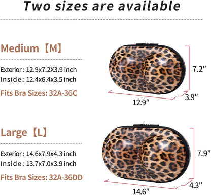 Bra Case Premium Lingerie Travel Bag Zip Underwear Organizer Bag for A-C Cup (Light Yellow)