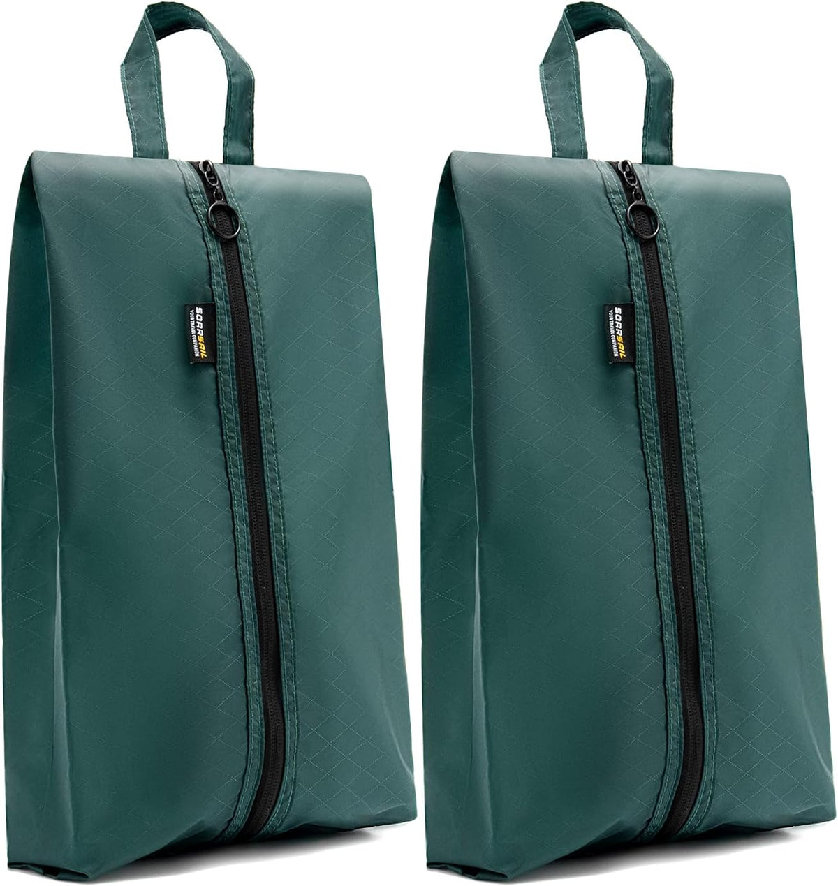2 Pack Shoe Bags for Travel, Water-Resistant Organizers, Cyan | 100D Composite Nylon, Translucent Design, Large Capacity, Odor and Dust Protection For Gym, Soccer, Golf, Tennis, Baseball
