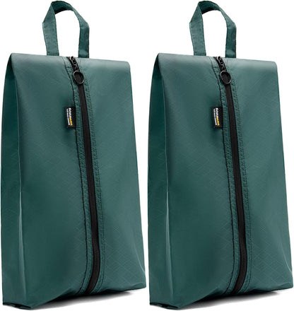 2 Pack Shoe Bags for Travel, Water-Resistant Organizers, Cyan | 100D Composite Nylon, Translucent Design, Large Capacity, Odor and Dust Protection For Gym, Soccer, Golf, Tennis, Baseball