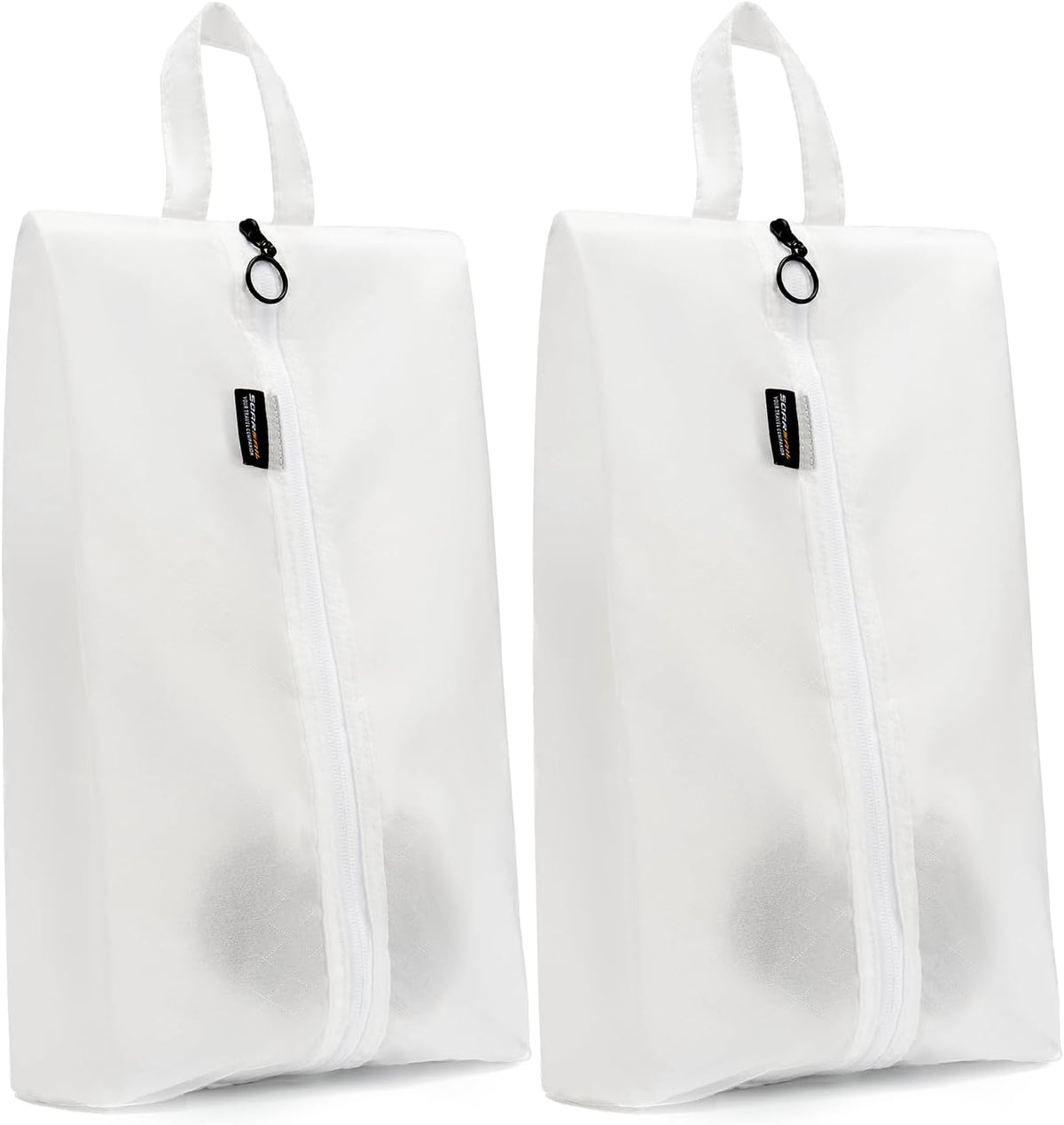 2 Pack Shoe Bags for Travel, Water-Resistant Organizers, Cyan | 100D Composite Nylon, Translucent Design, Large Capacity, Odor and Dust Protection For Gym, Soccer, Golf, Tennis, Baseball