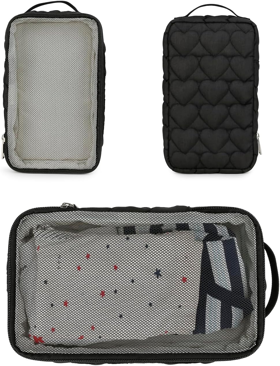 Baby Diaper Bag Organizer Pouches - 2 Pack Waterproof Pod Hanging Diaper Bag Mesh Bag Reusable, Washable or Baby Cloth Diapers (White)