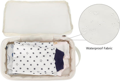 Baby Diaper Bag Organizer Pouches - 2 Pack Waterproof Pod Hanging Diaper Bag Mesh Bag Reusable, Washable or Baby Cloth Diapers (White)
