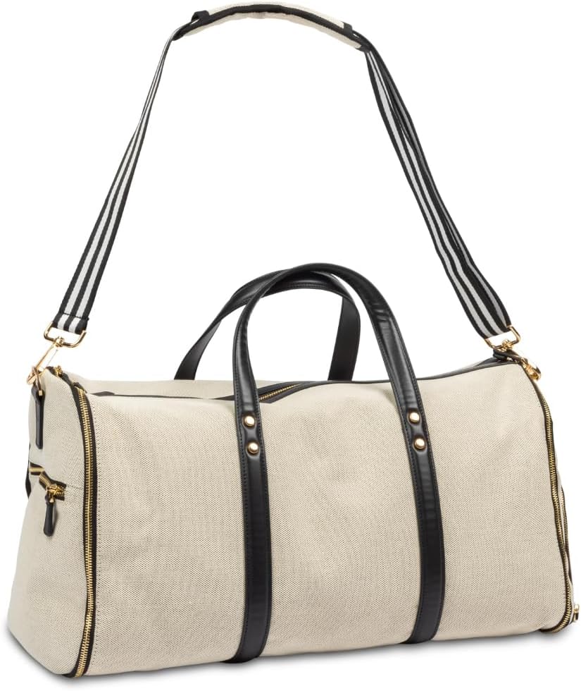 Carry On Bag for Women - Premium Convertible Garment Duffel for Travel, Great as a Garment Bag for Suits and Dresses, with Shoe Pocket and Cute Shoulder Strap