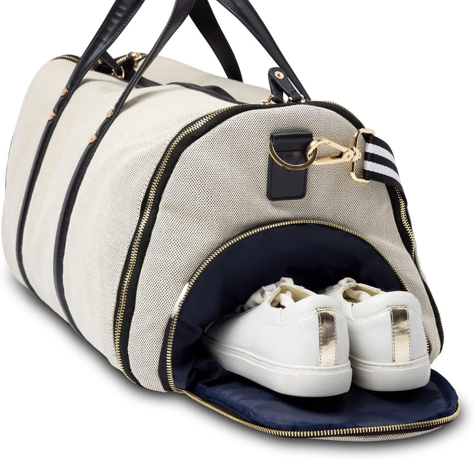 Carry On Bag for Women - Premium Convertible Garment Duffel for Travel, Great as a Garment Bag for Suits and Dresses, with Shoe Pocket and Cute Shoulder Strap