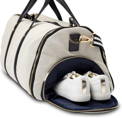 Carry On Bag for Women - Premium Convertible Garment Duffel for Travel, Great as a Garment Bag for Suits and Dresses, with Shoe Pocket and Cute Shoulder Strap