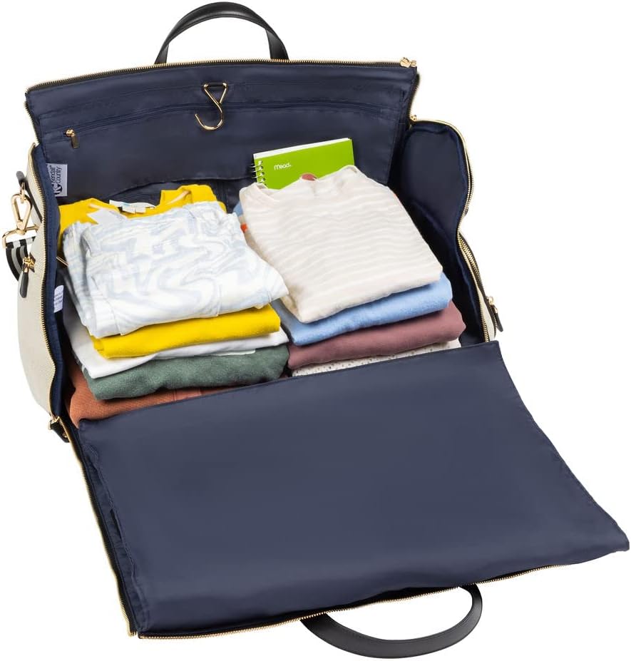 Carry On Bag for Women - Premium Convertible Garment Duffel for Travel, Great as a Garment Bag for Suits and Dresses, with Shoe Pocket and Cute Shoulder Strap