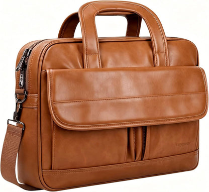 17 Inch Laptop Bag, Professional Business Briefcase for Men, Black | Carry On Padded Messenger Shoulder Bag with Strap, Premium Water Resistant Computer Carrying Case, for Office Work Travel