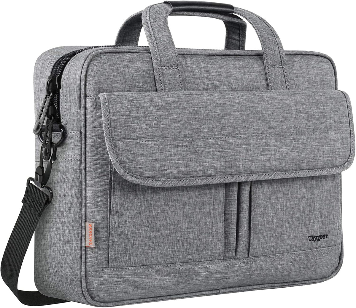 17 Inch Laptop Bag, Professional Business Briefcase for Men, Black | Carry On Padded Messenger Shoulder Bag with Strap, Premium Water Resistant Computer Carrying Case, for Office Work Travel