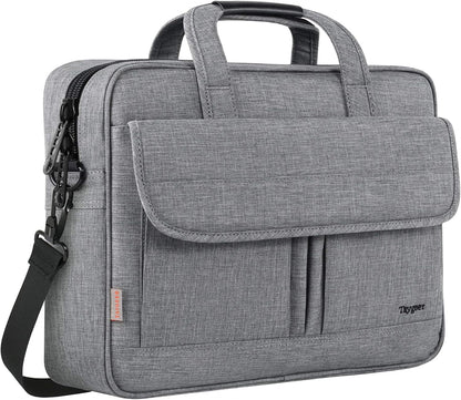 17 Inch Laptop Bag, Professional Business Briefcase for Men, Black | Carry On Padded Messenger Shoulder Bag with Strap, Premium Water Resistant Computer Carrying Case, for Office Work Travel