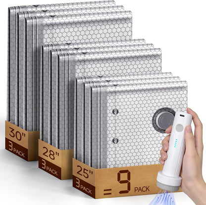 Space Saver Vacuum Storage Bags with Portable Electric Pump, Vacuum Seal Bags for Clothing Travel, Compression Bags for Travel & Home, Clothes, Blankets, Seasonal Storage, 9 Combo (3L/3M/3S)