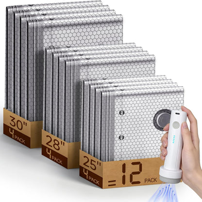Space Saver Vacuum Storage Bags with Portable Electric Pump, Vacuum Seal Bags for Clothing Travel, Compression Bags for Travel & Home, Clothes, Blankets, Seasonal Storage, 9 Combo (3L/3M/3S)