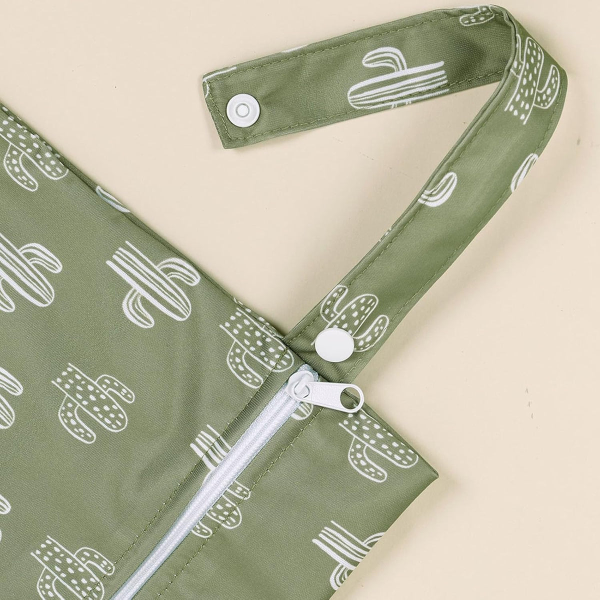 2pcs Wet/Dry BagWaterproof Bag Set for baby | Towels,Diaper,Swim ,Beach,Gym,Wet Clothes,Wet Swimsuit Bag,10.2x14.4 inches(Cactus)