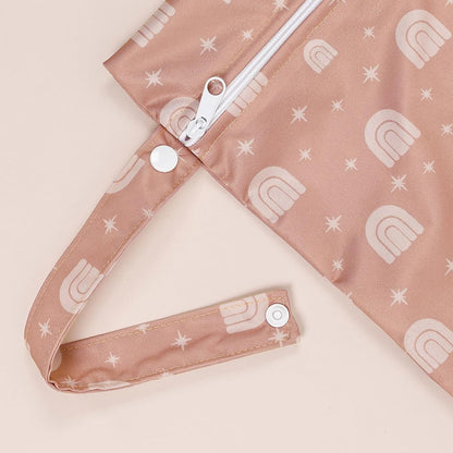 2pcs Wet/Dry BagWaterproof Bag Set for baby | Towels,Diaper,Swim ,Beach,Gym,Wet Clothes,Wet Swimsuit Bag,10.2x14.4 inches(Cactus)