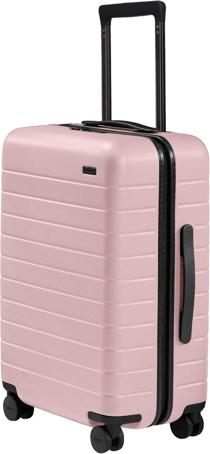 Carry-On Luggage - 22-Inch Lightweight Hardside Suitcase with 360° Spinner Wheels, Interior Compression System, TSA-Approved Lock - Jet Black
