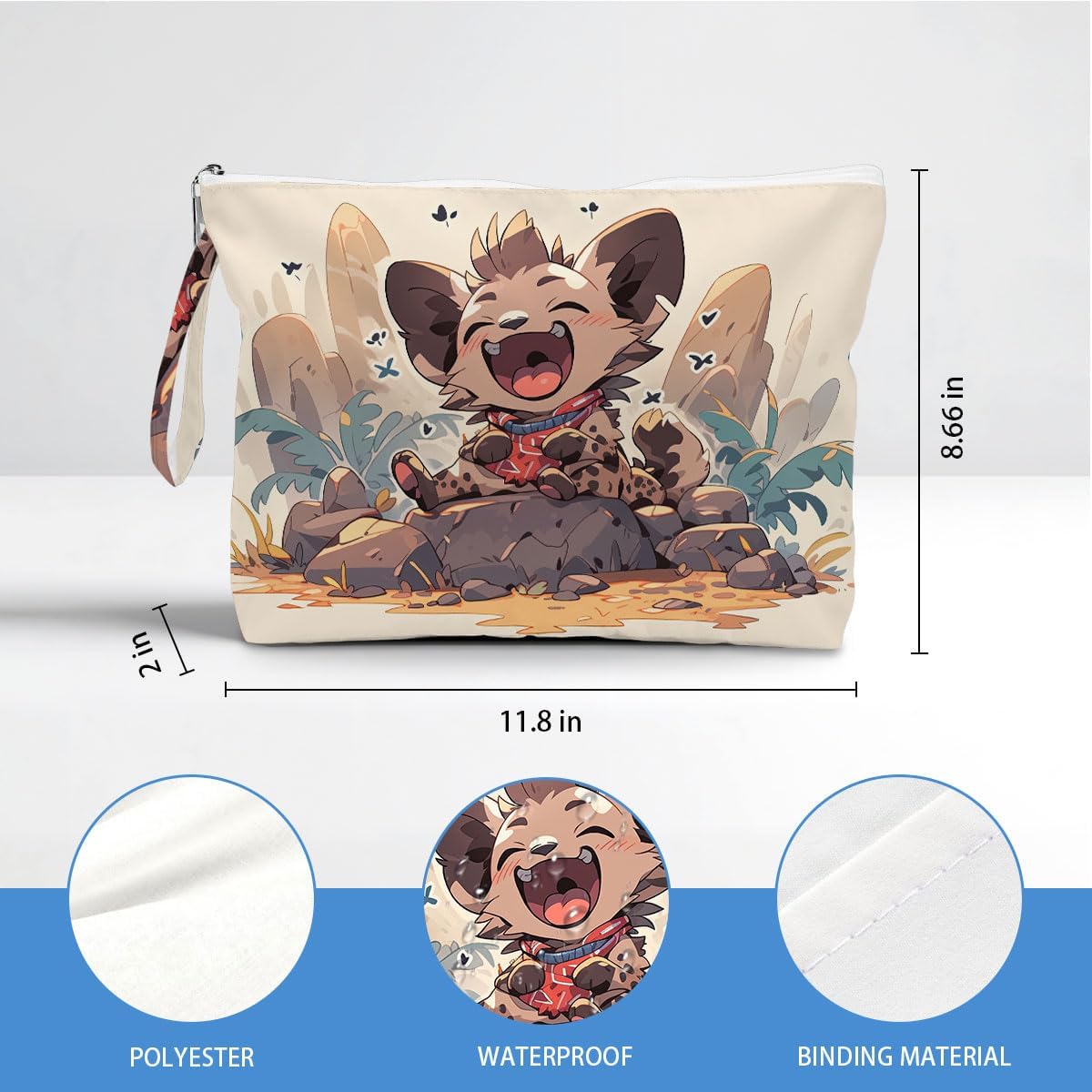 Wet Dry Bag, Waterproof Travel Pouch, Large Zipper Bag For Swimsuits, Diapers, Toiletries, Makeup, Women And Girls Cute Baby Shark
