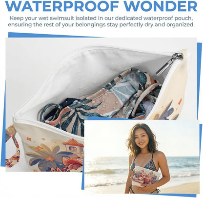 Wet Dry Bag, Waterproof Travel Pouch, Large Zipper Bag For Swimsuits, Diapers, Toiletries, Makeup, Women And Girls Cute Baby Shark