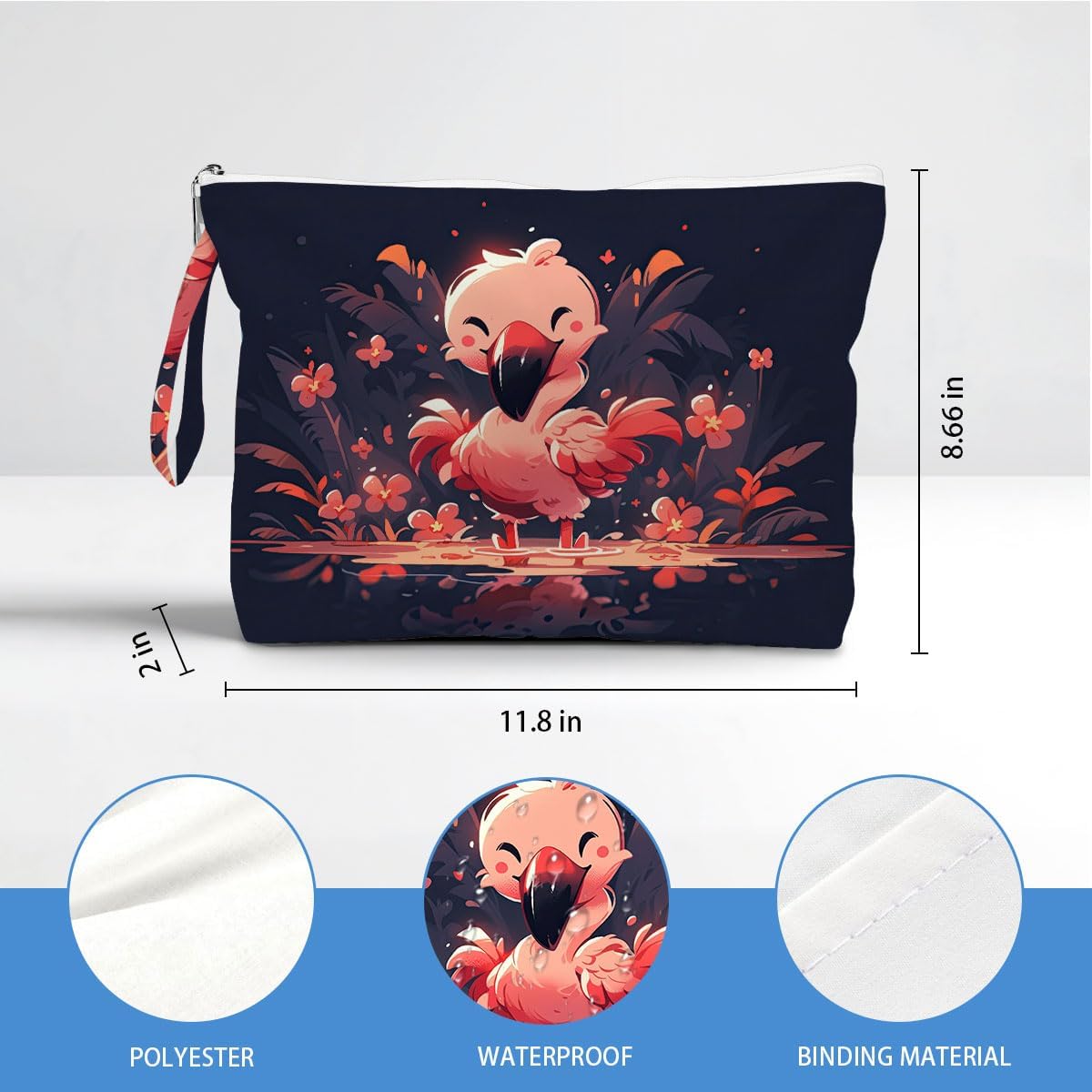 Wet Dry Bag, Waterproof Travel Pouch, Large Zipper Bag For Swimsuits, Diapers, Toiletries, Makeup, Women And Girls Cute Baby Shark