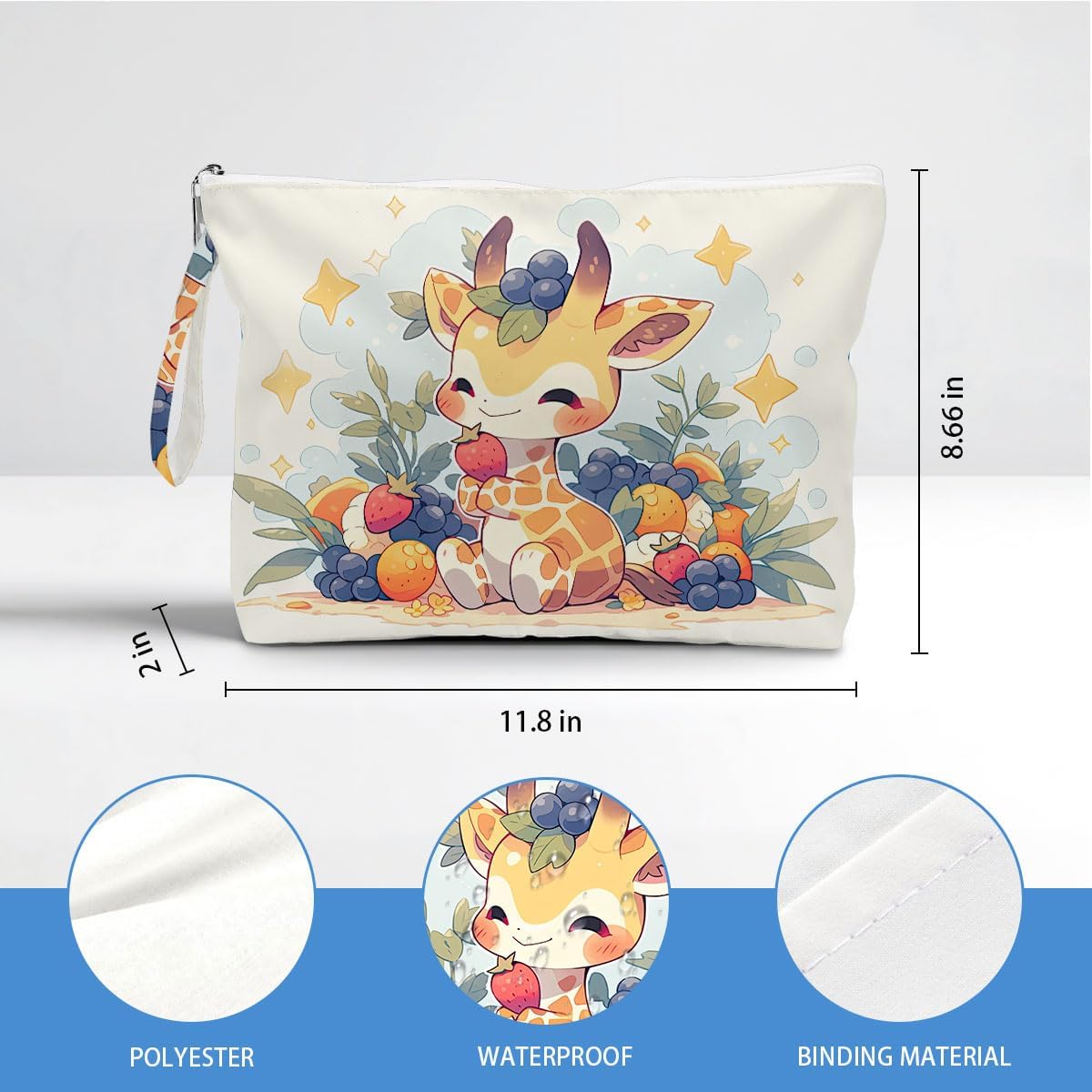 Wet Dry Bag, Waterproof Travel Pouch, Large Zipper Bag For Swimsuits, Diapers, Toiletries, Makeup, Women And Girls Cute Baby Shark