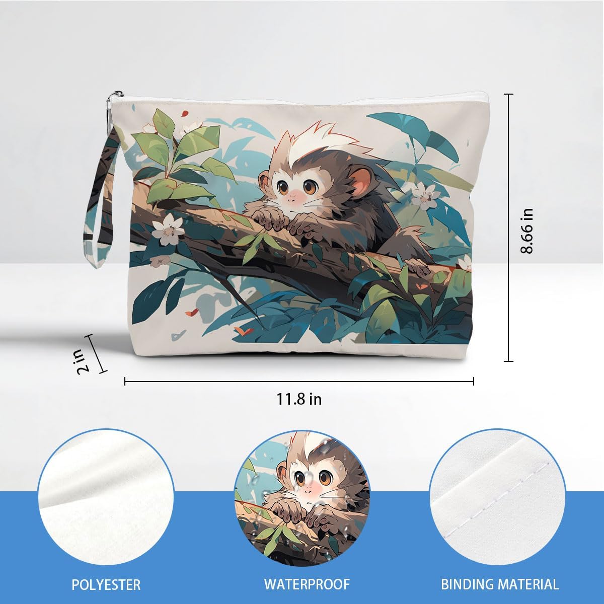 Wet Dry Bag, Waterproof Travel Pouch, Large Zipper Bag For Swimsuits, Diapers, Toiletries, Makeup, Women And Girls Cute Baby Shark