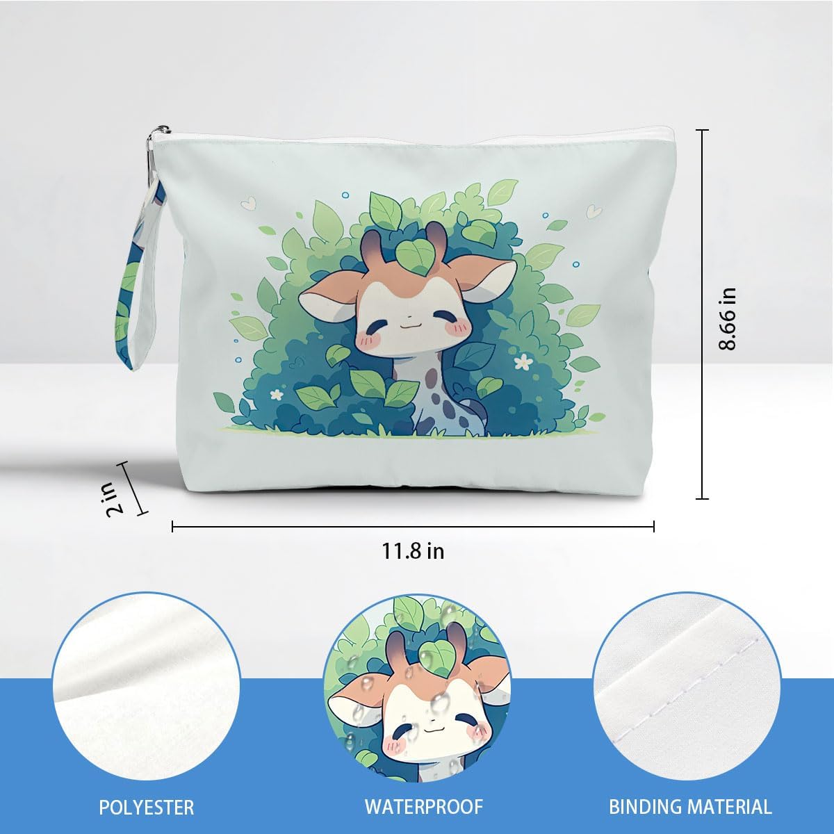 Wet Dry Bag, Waterproof Travel Pouch, Large Zipper Bag For Swimsuits, Diapers, Toiletries, Makeup, Women And Girls Cute Baby Shark