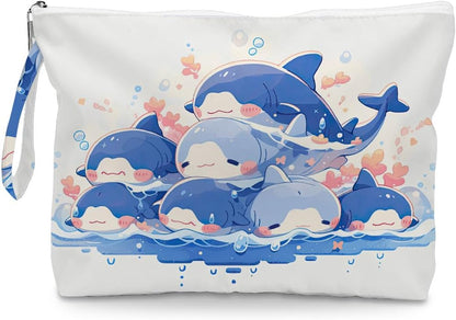 Wet Dry Bag, Waterproof Travel Pouch, Large Zipper Bag For Swimsuits, Diapers, Toiletries, Makeup, Women And Girls Cute Baby Shark