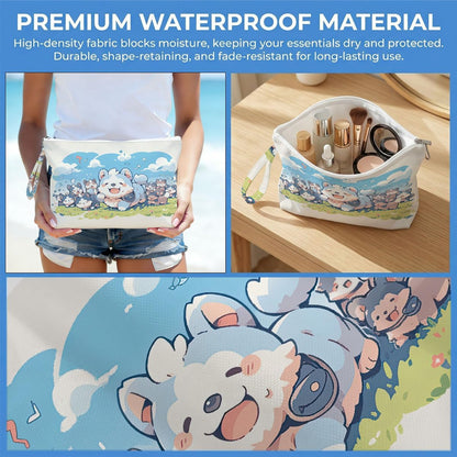 Wet Dry Bag, Waterproof Travel Pouch, Large Zipper Bag For Swimsuits, Diapers, Toiletries, Makeup, Women And Girls Cute Baby Shark