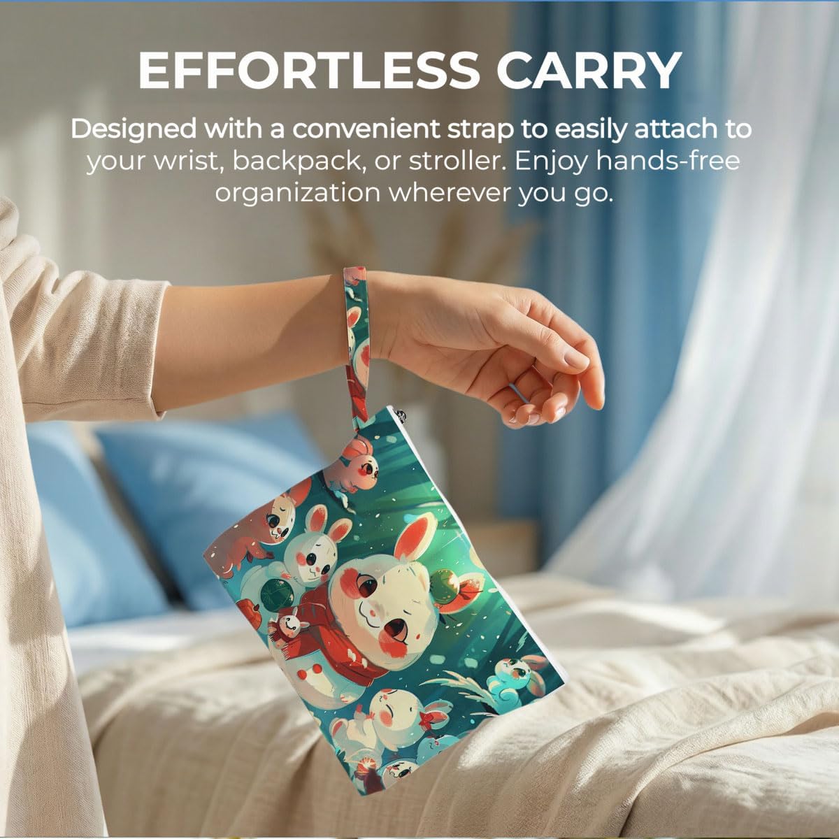 Wet Dry Bag, Waterproof Travel Pouch, Large Zipper Bag For Swimsuits, Diapers, Toiletries, Makeup, Women And Girls Cute Baby Shark