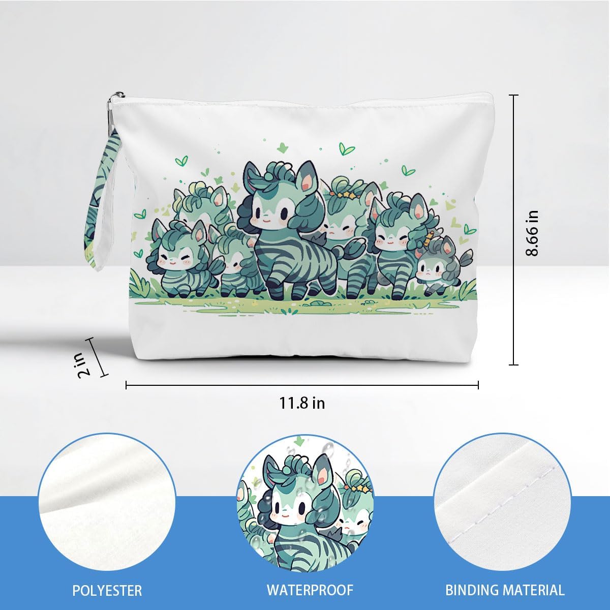 Wet Dry Bag, Waterproof Travel Pouch, Large Zipper Bag For Swimsuits, Diapers, Toiletries, Makeup, Women And Girls Cute Baby Shark