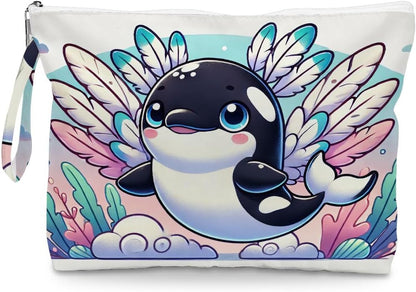 Wet Dry Bag, Waterproof Travel Pouch, Large Zipper Bag For Swimsuits, Diapers, Toiletries, Makeup, Women And Girls Cute Baby Shark
