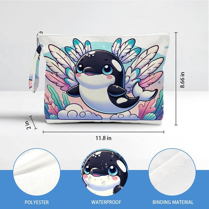 Wet Dry Bag, Waterproof Travel Pouch, Large Zipper Bag For Swimsuits, Diapers, Toiletries, Makeup, Women And Girls Cute Baby Shark