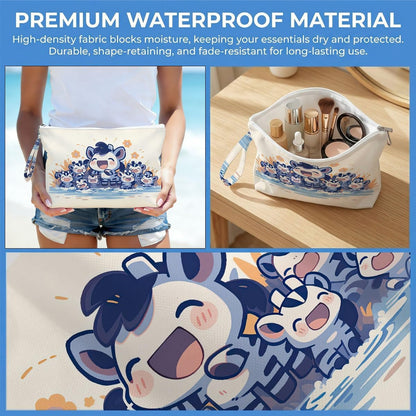 Wet Dry Bag, Waterproof Travel Pouch, Large Zipper Bag For Swimsuits, Diapers, Toiletries, Makeup, Women And Girls Cute Baby Shark