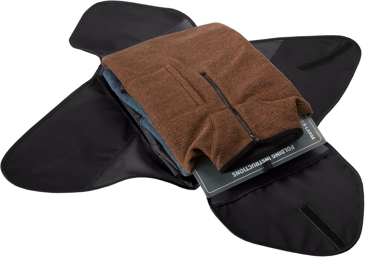 Pack-It Reveal Garment Folder - Travel Garment Bag with Compression Wings to Maximize Luggage Space - Convenient Top Handle - Quick Drying Material XL Blue Dawn