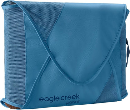 Pack-It Reveal Garment Folder - Travel Garment Bag with Compression Wings to Maximize Luggage Space - Convenient Top Handle - Quick Drying Material XL Blue Dawn