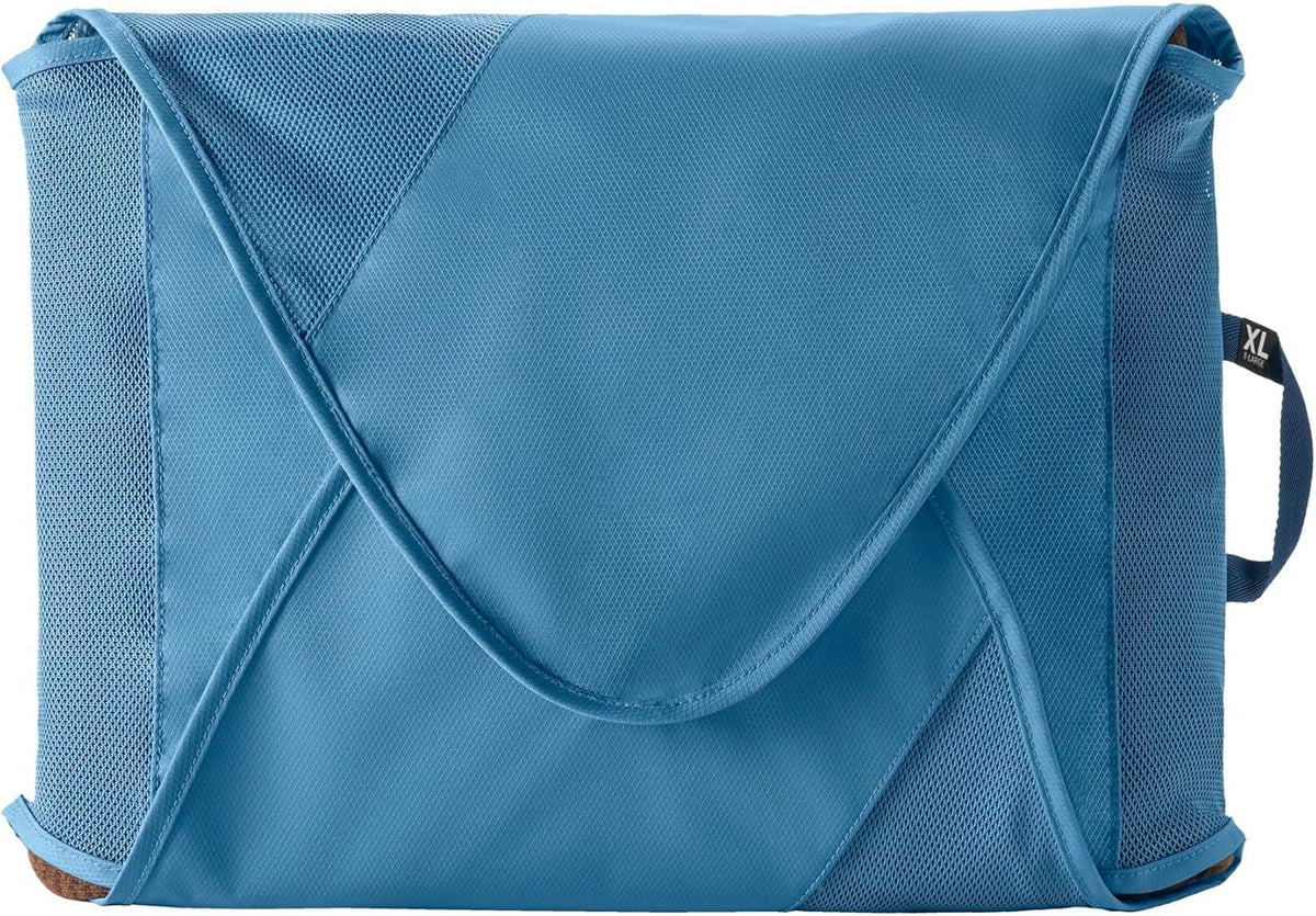 Pack-It Reveal Garment Folder - Travel Garment Bag with Compression Wings to Maximize Luggage Space - Convenient Top Handle - Quick Drying Material XL Blue Dawn