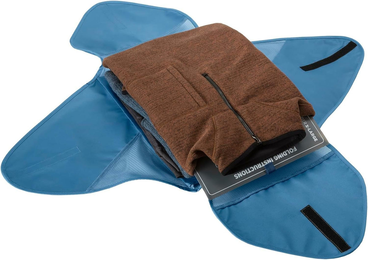 Pack-It Reveal Garment Folder - Travel Garment Bag with Compression Wings to Maximize Luggage Space - Convenient Top Handle - Quick Drying Material XL Blue Dawn