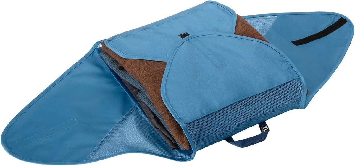 Pack-It Reveal Garment Folder - Travel Garment Bag with Compression Wings to Maximize Luggage Space - Convenient Top Handle - Quick Drying Material XL Blue Dawn