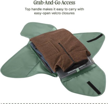 Pack-It Reveal Garment Folder - Travel Garment Bag with Compression Wings to Maximize Luggage Space - Convenient Top Handle - Quick Drying Material XL Blue Dawn