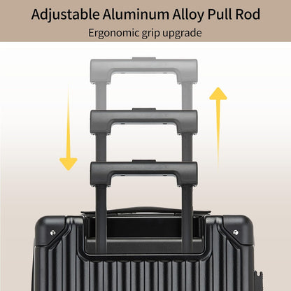 Hulsin 20 Inch Carry on Luggage,Airline Approved 22x14x9 Hard Shell Carry on Suitcase with 360° Spinner Wheels,TSA Lock and Lightweight Hardside Carry-on Luggage for Travel (Black, 20 Inch)