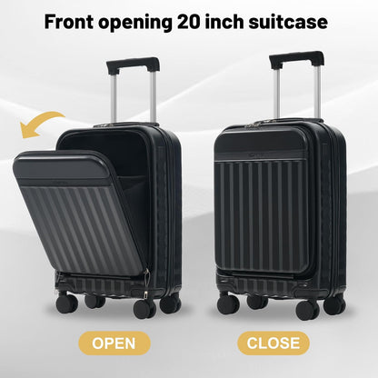 Hardshell Luggage Set, Travel Suitcase Set | Carry on suitcase,Travel luggage set with double spinner wheels and lock.14" 20" 24" 28"+Duffel Bag+Toiletry Bag - Colors A