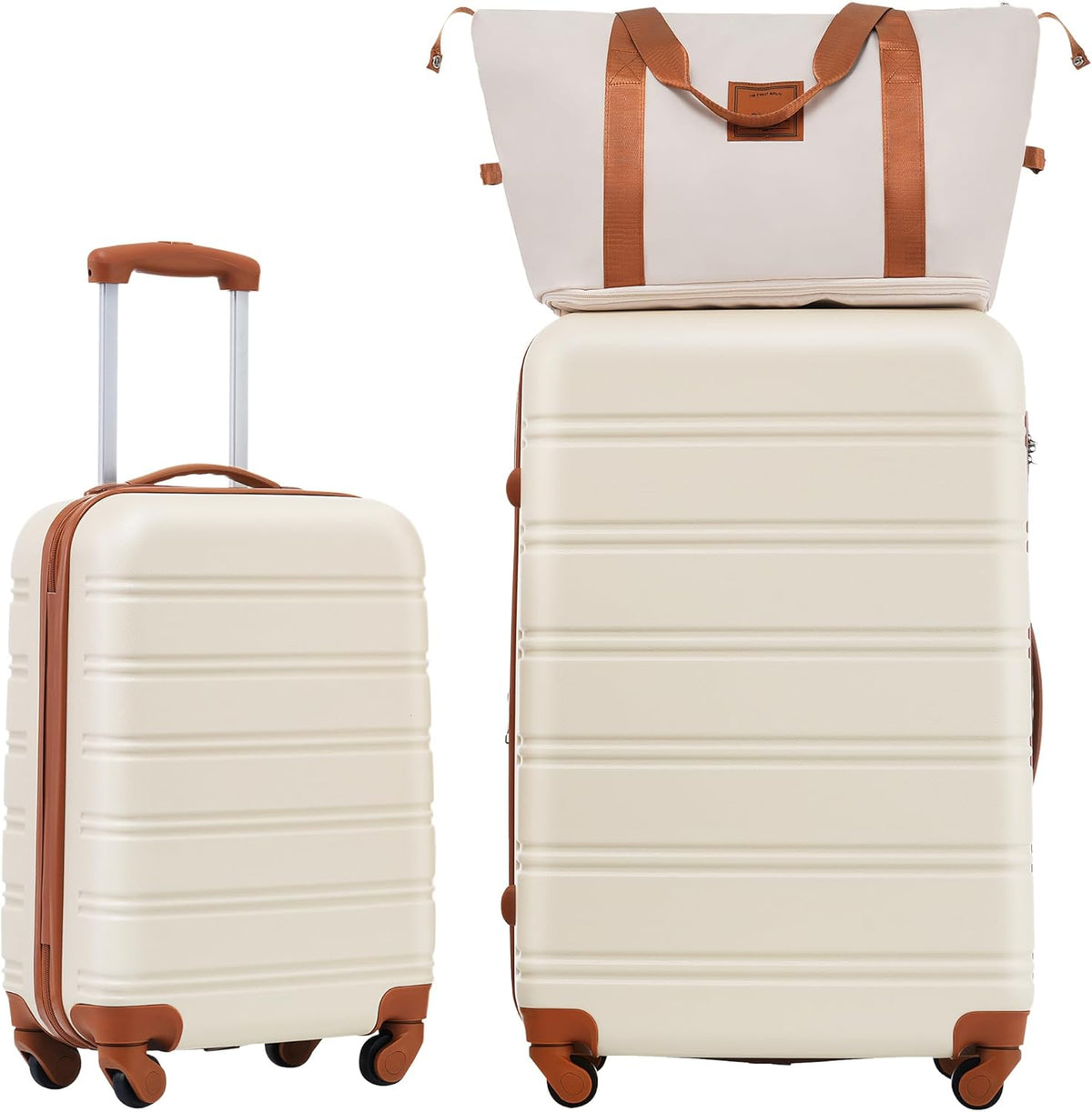 Hardshell Luggage Set, Travel Suitcase Set | Carry on suitcase,Travel luggage set with double spinner wheels and lock.14" 20" 24" 28"+Duffel Bag+Toiletry Bag - Colors A