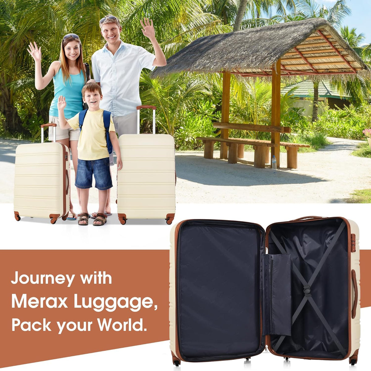 Hardshell Luggage Set, Travel Suitcase Set | Carry on suitcase,Travel luggage set with double spinner wheels and lock.14" 20" 24" 28"+Duffel Bag+Toiletry Bag - Colors A