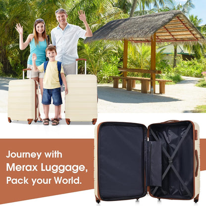 Hardshell Luggage Set, Travel Suitcase Set | Carry on suitcase,Travel luggage set with double spinner wheels and lock.14" 20" 24" 28"+Duffel Bag+Toiletry Bag - Colors A