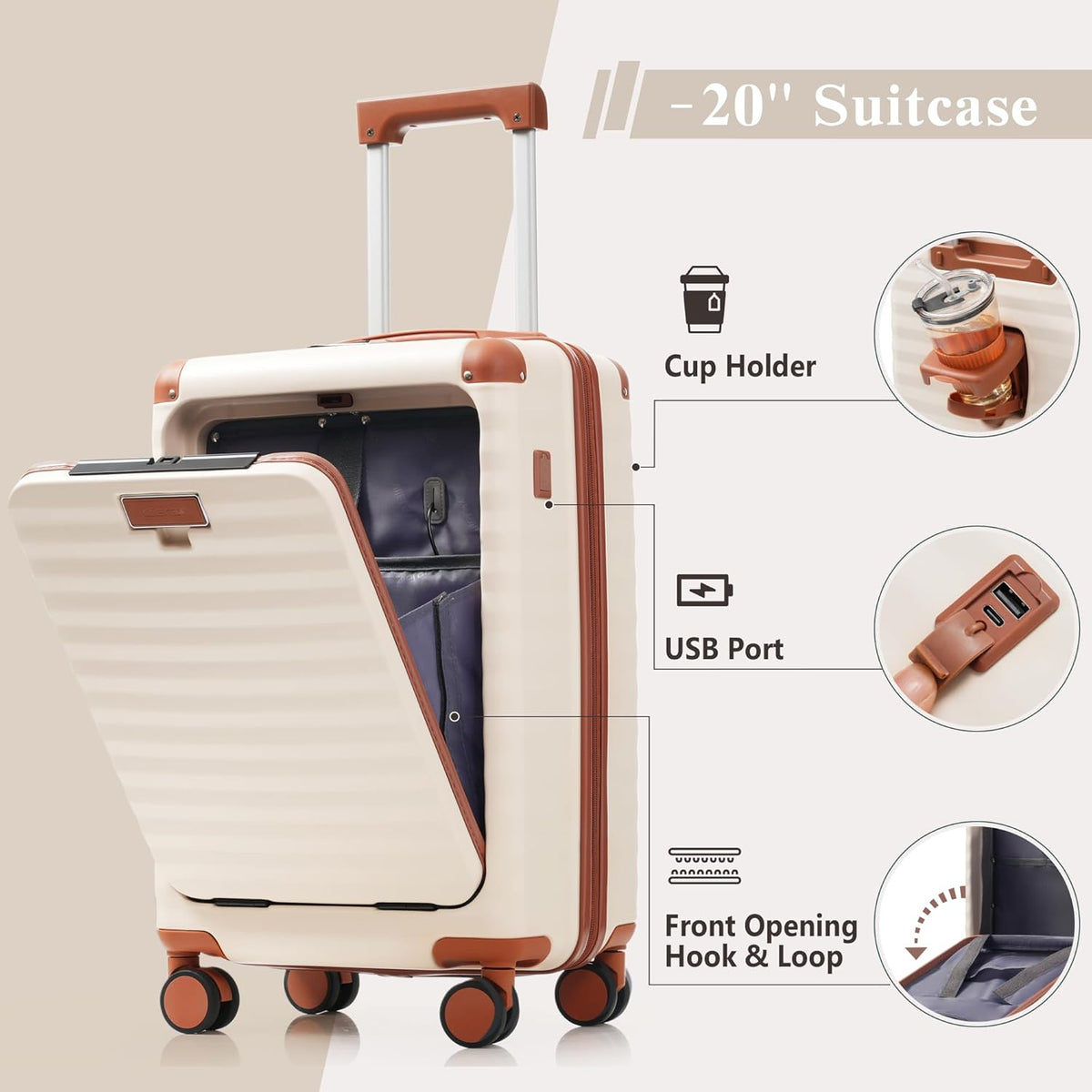 Hardshell Luggage Set, Travel Suitcase Set | Carry on suitcase,Travel luggage set with double spinner wheels and lock.14" 20" 24" 28"+Duffel Bag+Toiletry Bag - Colors A