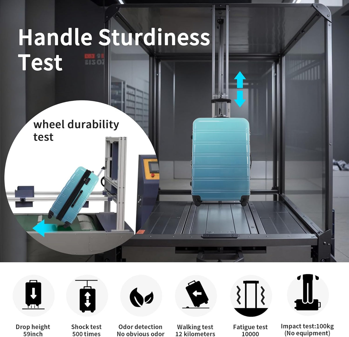 Hardshell Luggage Set, Travel Suitcase Set | Carry on suitcase,Travel luggage set with double spinner wheels and lock.14" 20" 24" 28"+Duffel Bag+Toiletry Bag - Colors A
