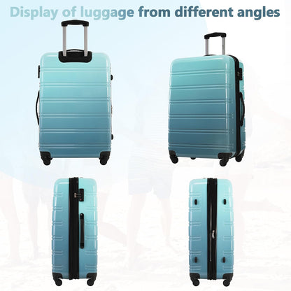 Hardshell Luggage Set, Travel Suitcase Set | Carry on suitcase,Travel luggage set with double spinner wheels and lock.14" 20" 24" 28"+Duffel Bag+Toiletry Bag - Colors A