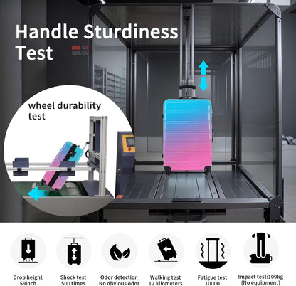 Hardshell Luggage Set, Travel Suitcase Set | Carry on suitcase,Travel luggage set with double spinner wheels and lock.14" 20" 24" 28"+Duffel Bag+Toiletry Bag - Colors A