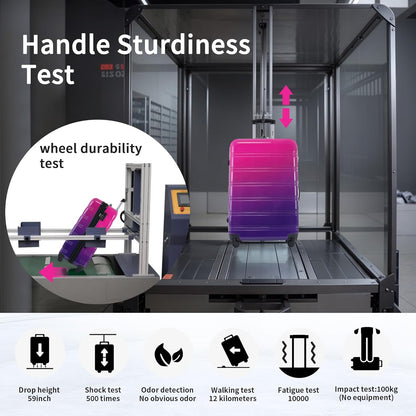 Hardshell Luggage Set, Travel Suitcase Set | Carry on suitcase,Travel luggage set with double spinner wheels and lock.14" 20" 24" 28"+Duffel Bag+Toiletry Bag - Colors A
