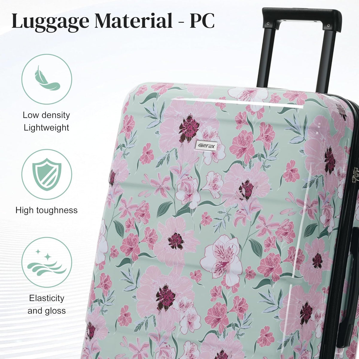 Hardshell Luggage Set, Travel Suitcase Set | Carry on suitcase,Travel luggage set with double spinner wheels and lock.14" 20" 24" 28"+Duffel Bag+Toiletry Bag - Colors A