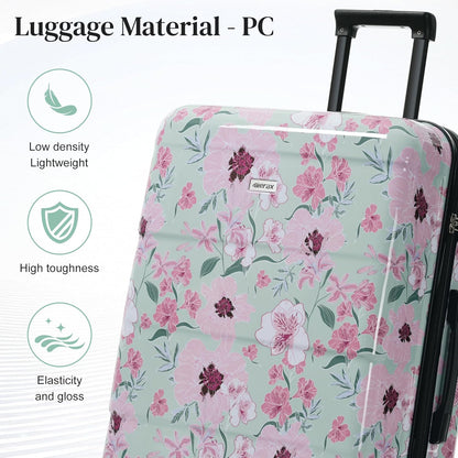 Hardshell Luggage Set, Travel Suitcase Set | Carry on suitcase,Travel luggage set with double spinner wheels and lock.14" 20" 24" 28"+Duffel Bag+Toiletry Bag - Colors A