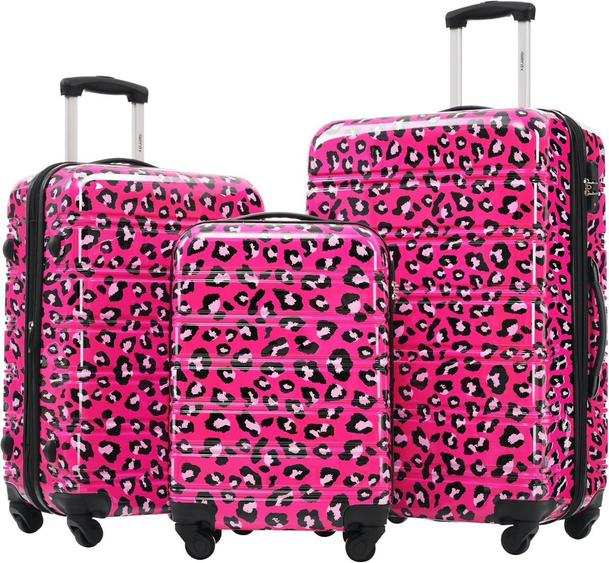 Hardshell Luggage Set, Travel Suitcase Set | Carry on suitcase,Travel luggage set with double spinner wheels and lock.14" 20" 24" 28"+Duffel Bag+Toiletry Bag - Colors A